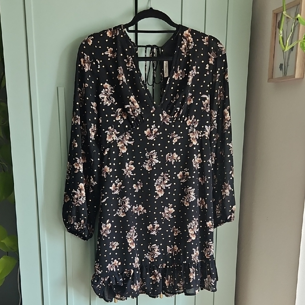 ILLA ILLA Black Floral Mini Dress